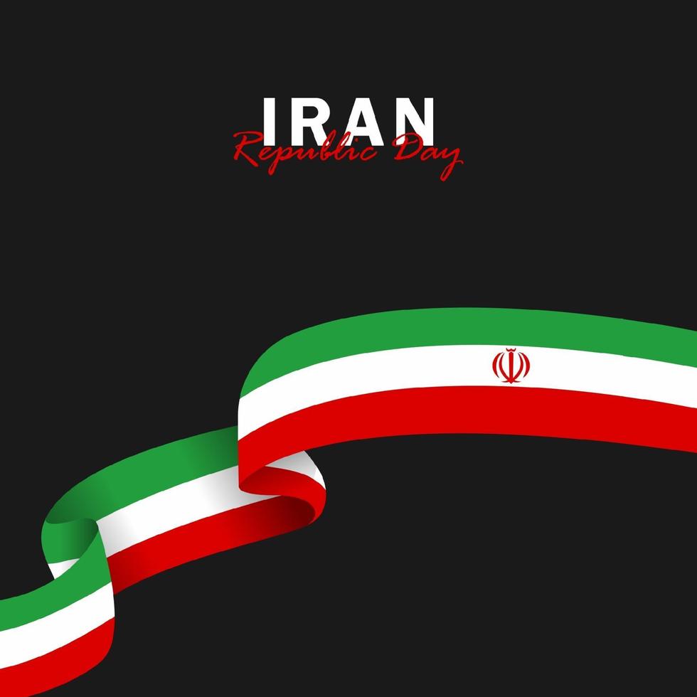 vector del día de la república con banderas de irán. celebración del día de la república de irán.