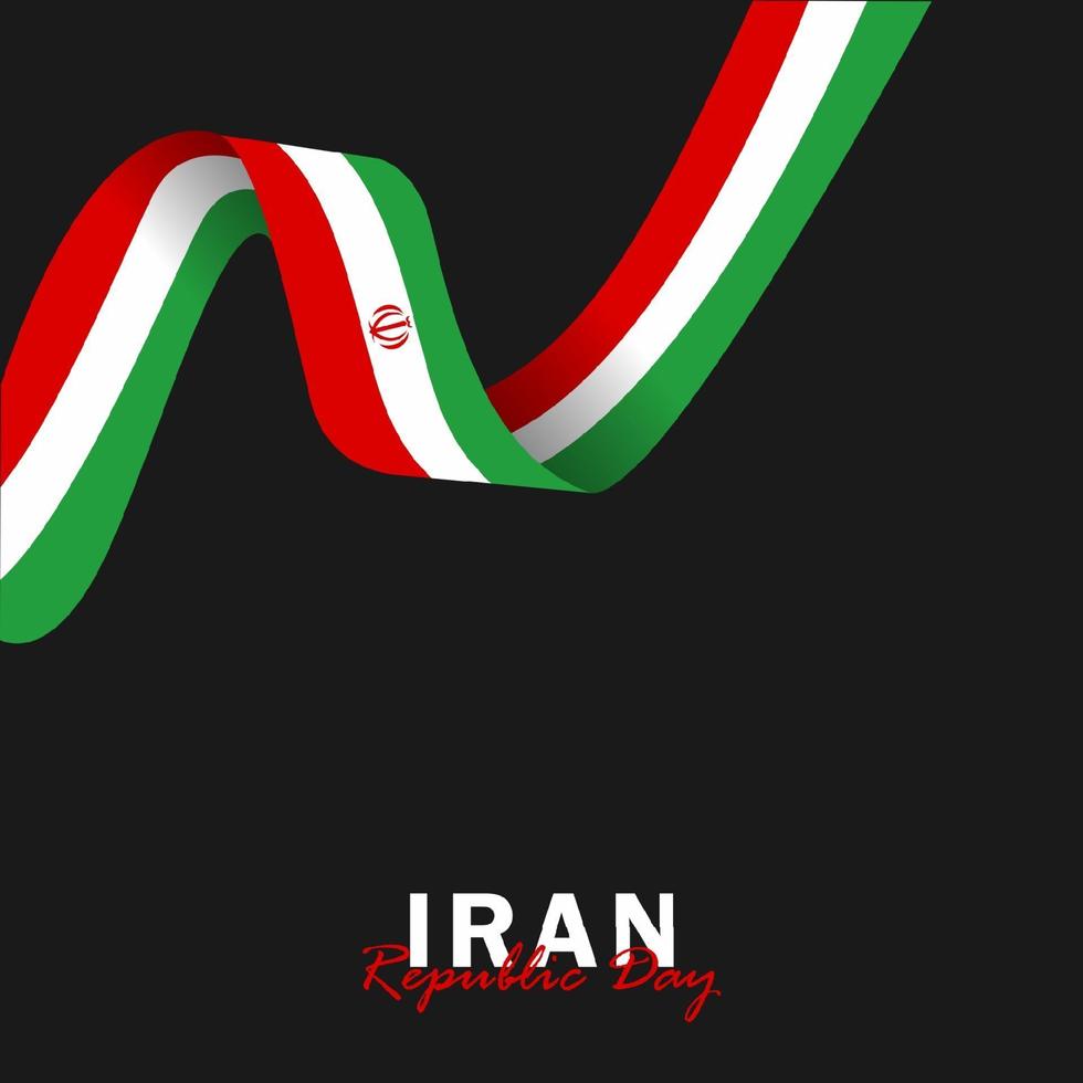 Vector of Republic Day with Iran Flags. Celebration of Iran Republic Day.