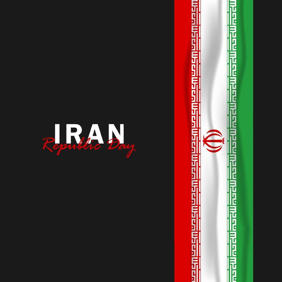 Vector of Republic Day with Iran Flags. Celebration of Iran Republic Day.