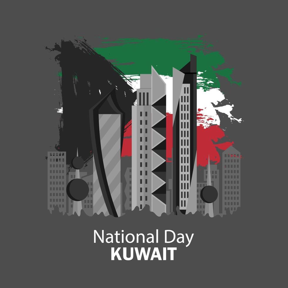 Celebration of Kuwait's national day vector