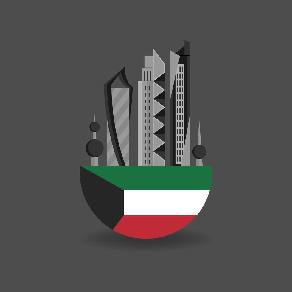 Celebration of Kuwait's national day vector