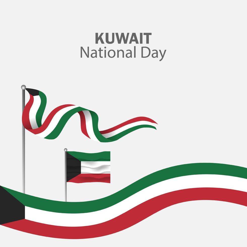 celebración del día nacional de kuwait vector