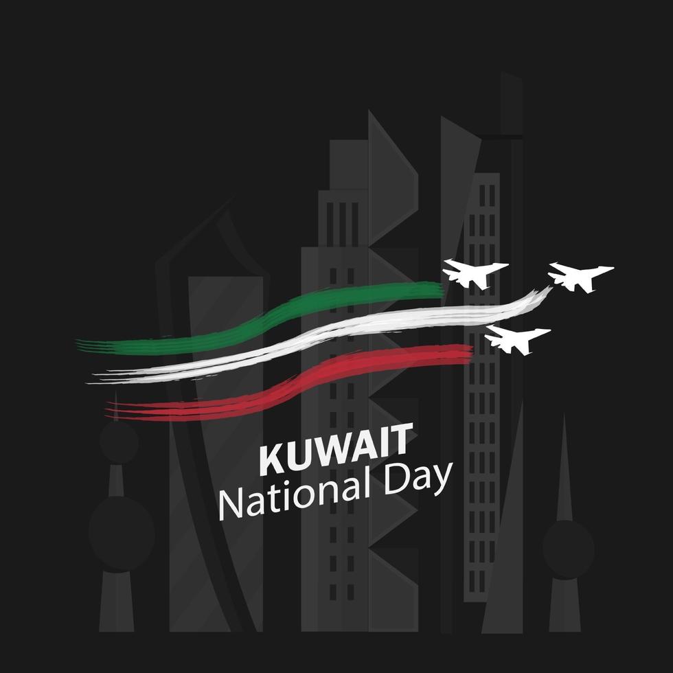 Celebration of Kuwait national day vector