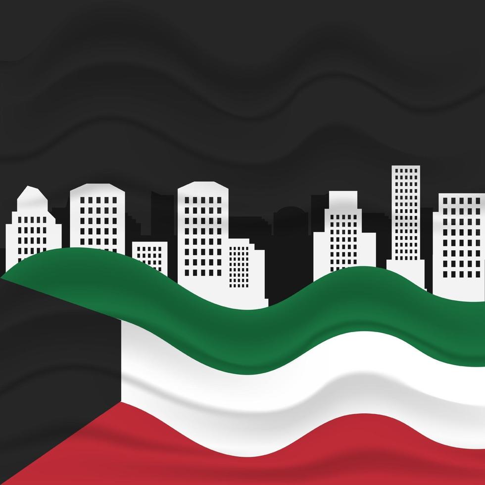 celebración del día nacional de kuwait vector