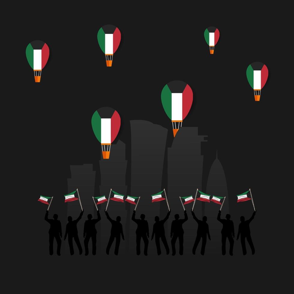 celebración del día nacional de kuwait vector