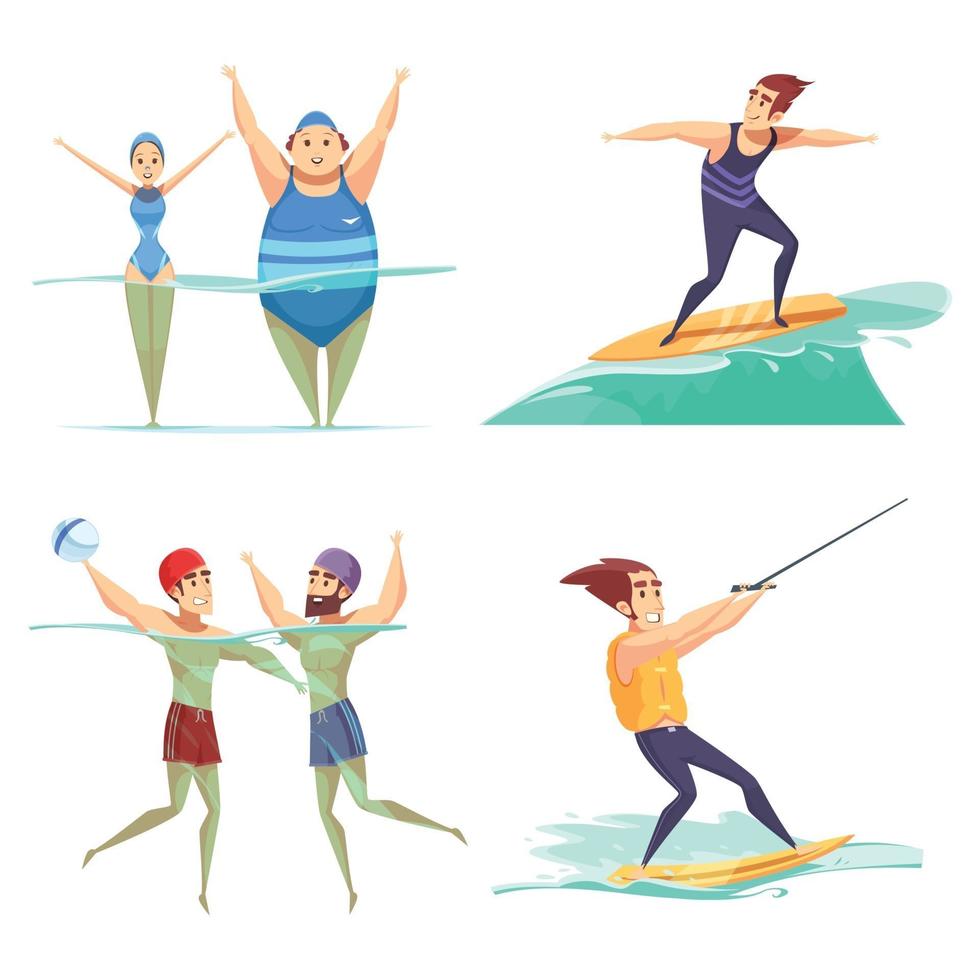 Water Sports Design Concept Vector Illustration