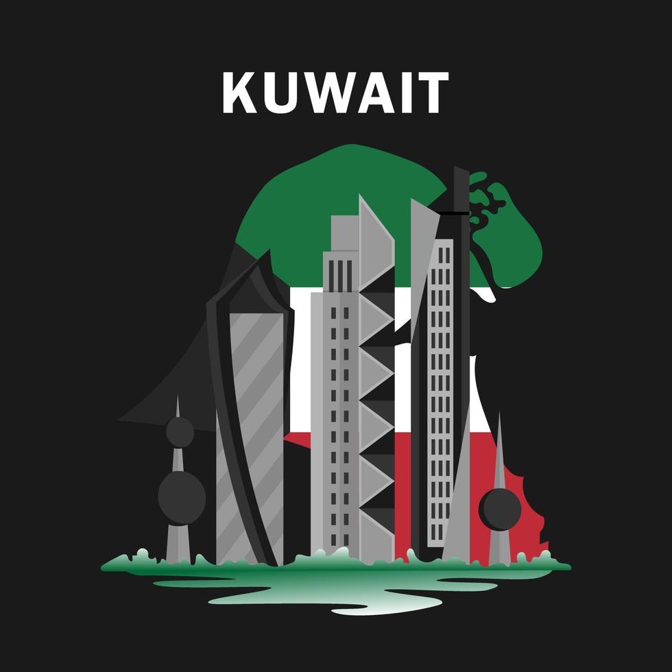 celebración del día nacional de kuwait vector