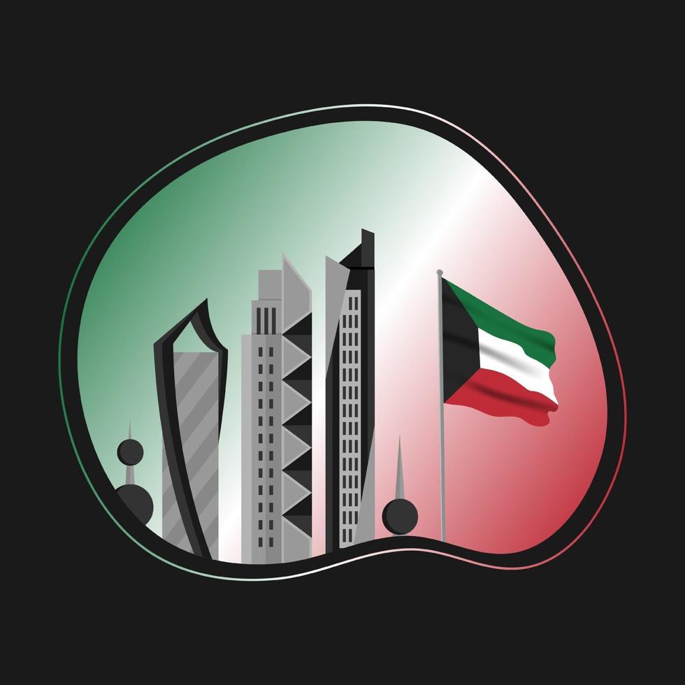 Celebration of Kuwait national day vector
