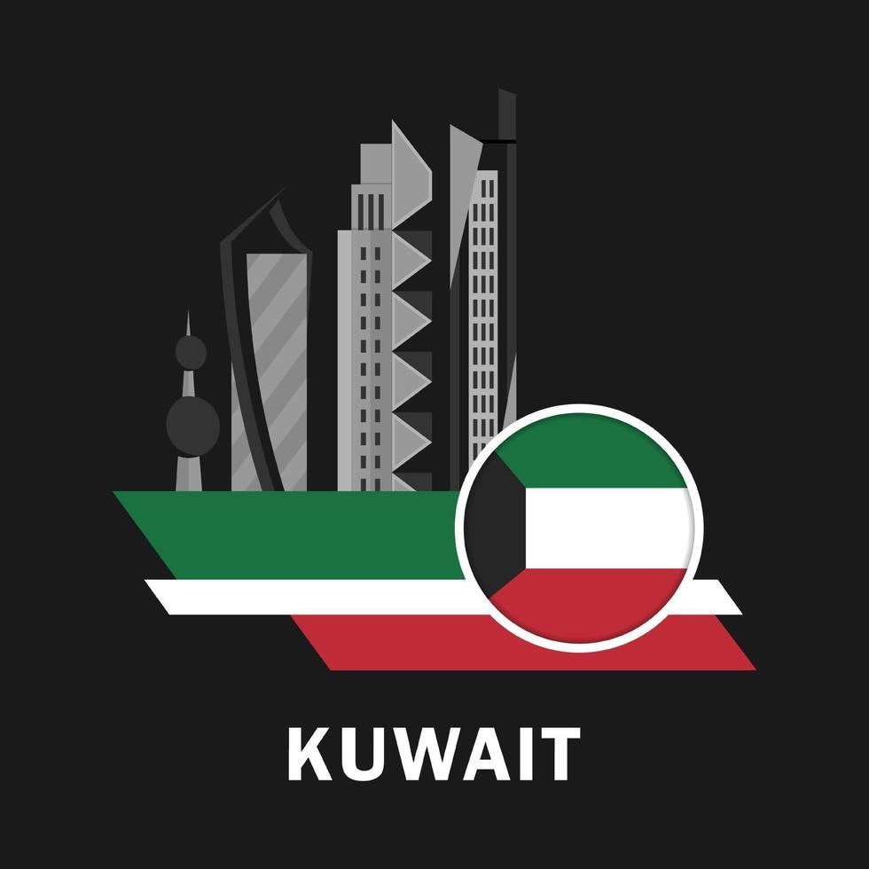 celebración del día nacional de kuwait vector