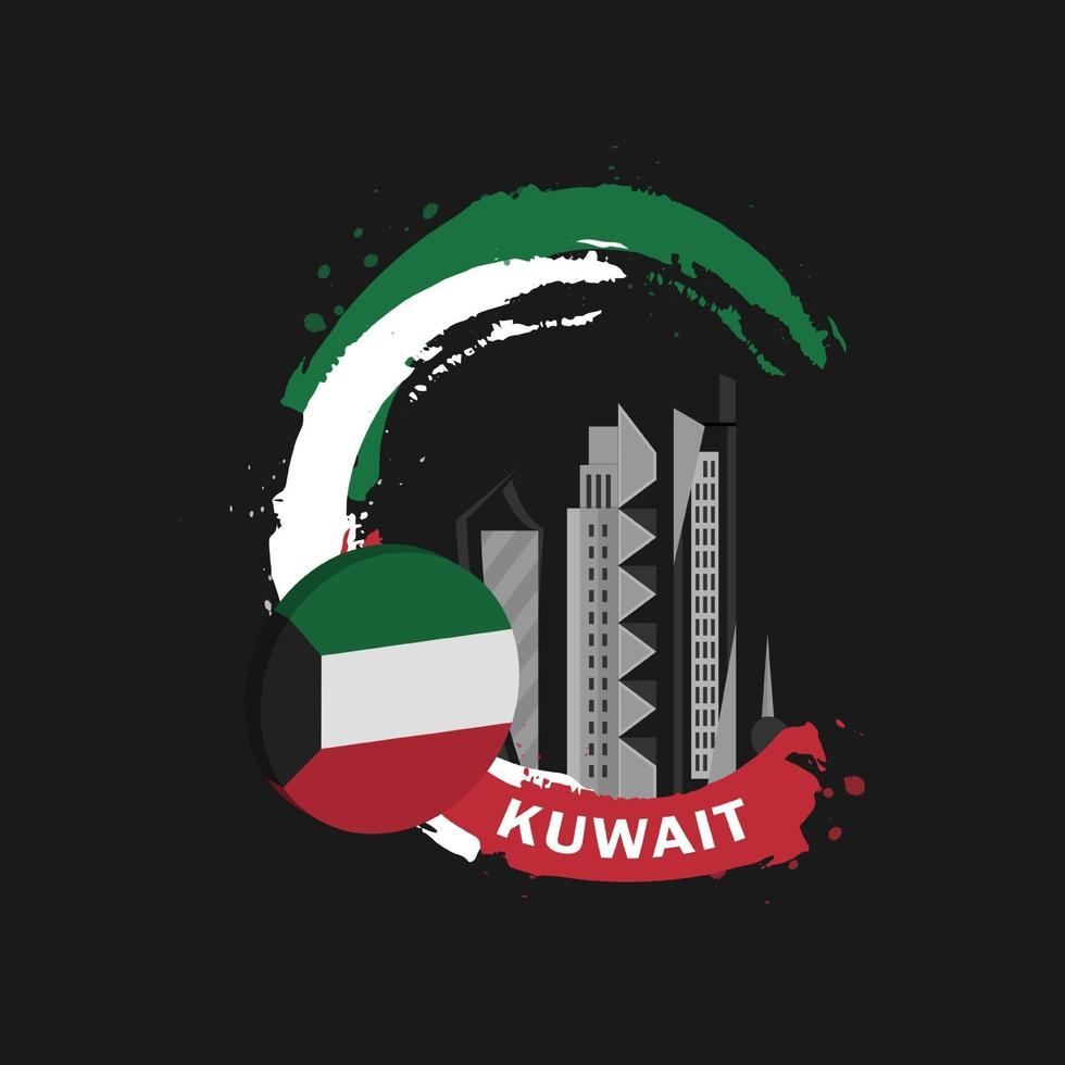 Celebration of Kuwait national day vector