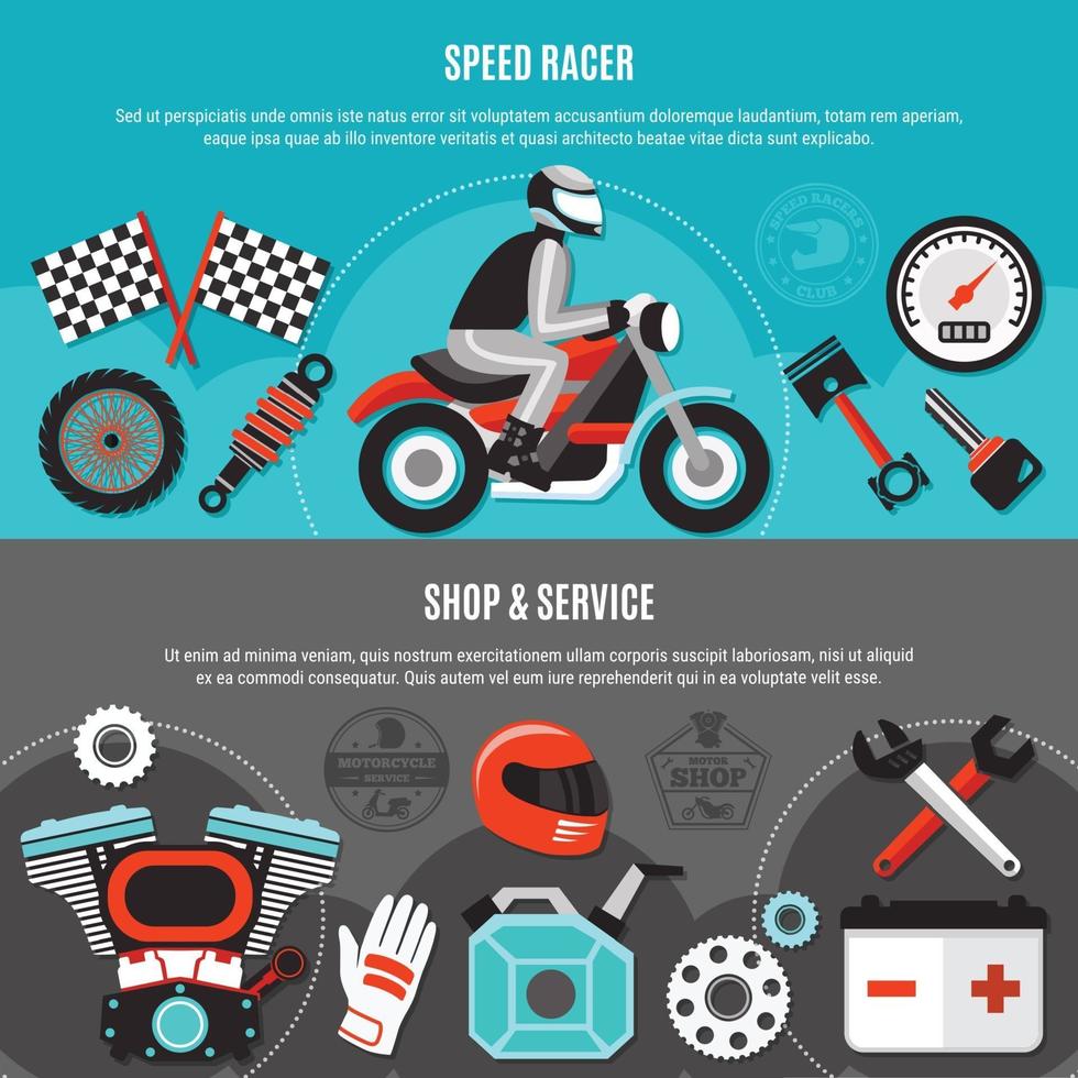 banners horizontales de speed racer vector