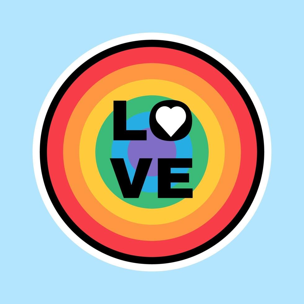 Lgbtq Sign in Colors of Rainbow Label Pride Month vector
