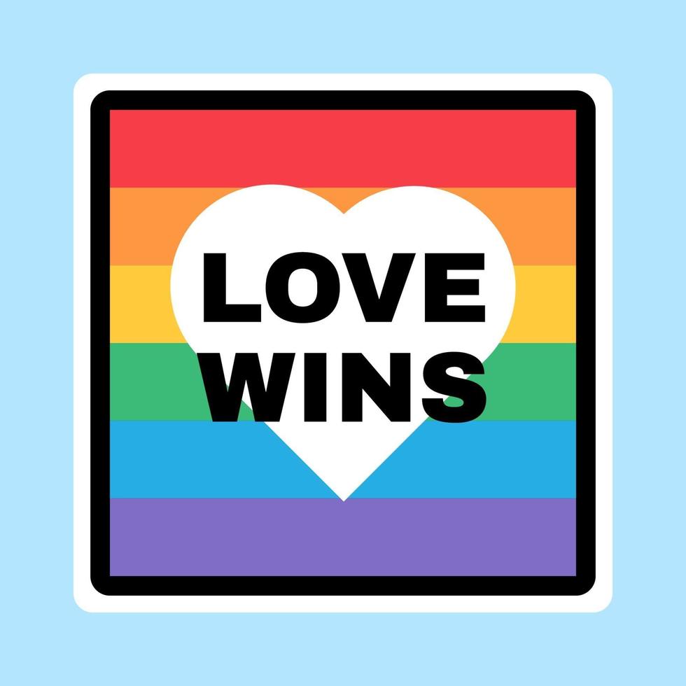Lgbt Sign, Pride Flag with Heart on Background vector