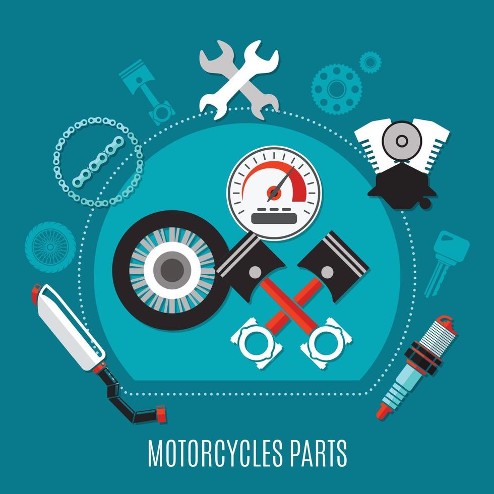 Motorcycles Parts Design Concept vector