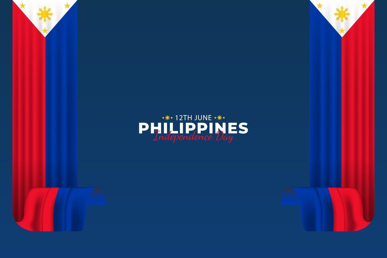 Philippine Independence Day. Celebrated annually on June 12 in Philippine. vector