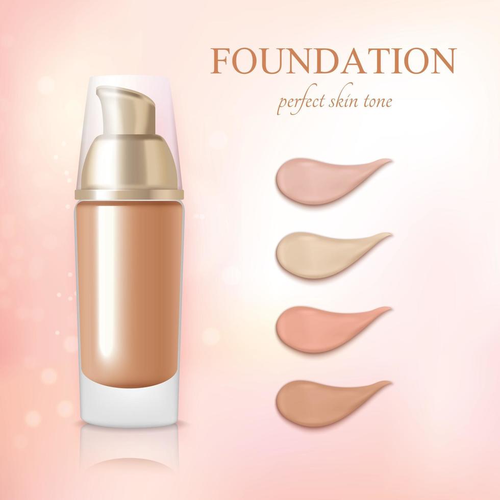 Cosmetic Foundation Concealer Cream Realistic Vector Illustration