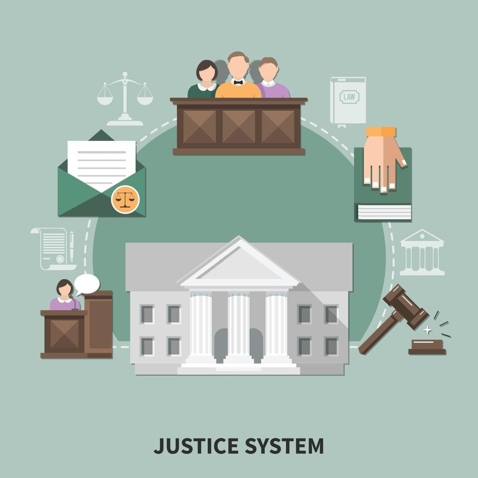 Courthouse Session Law Composition vector