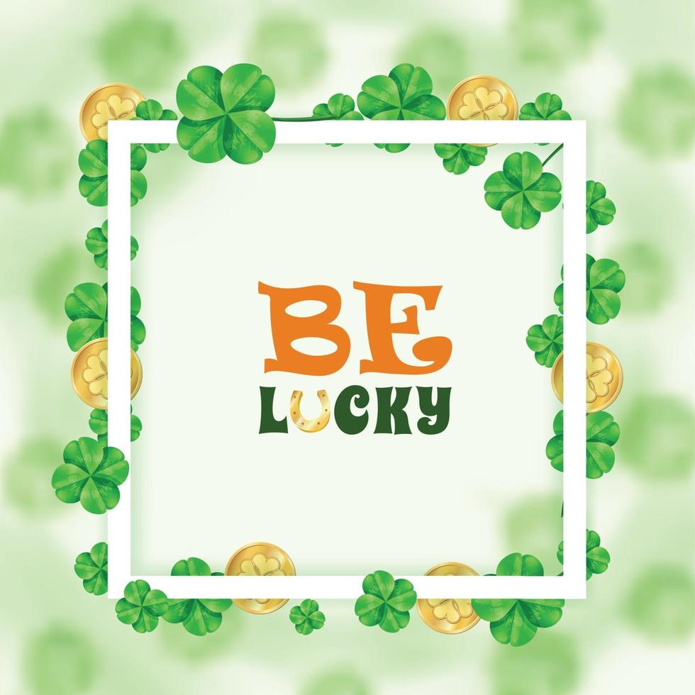 Saint Patrick Holiday Frame Background vector