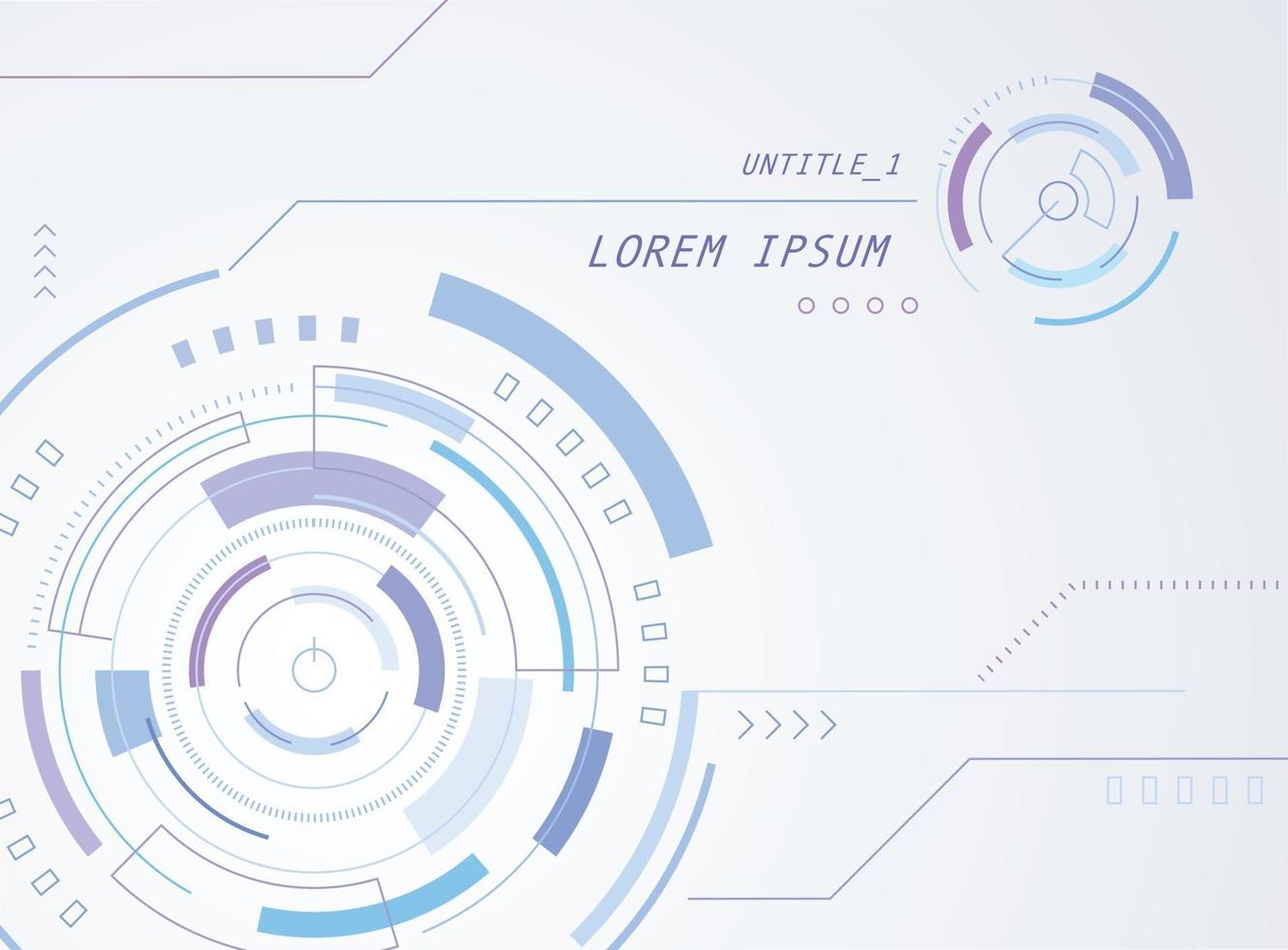 Circular digital GUI concept template. Simple pattern design template. vector