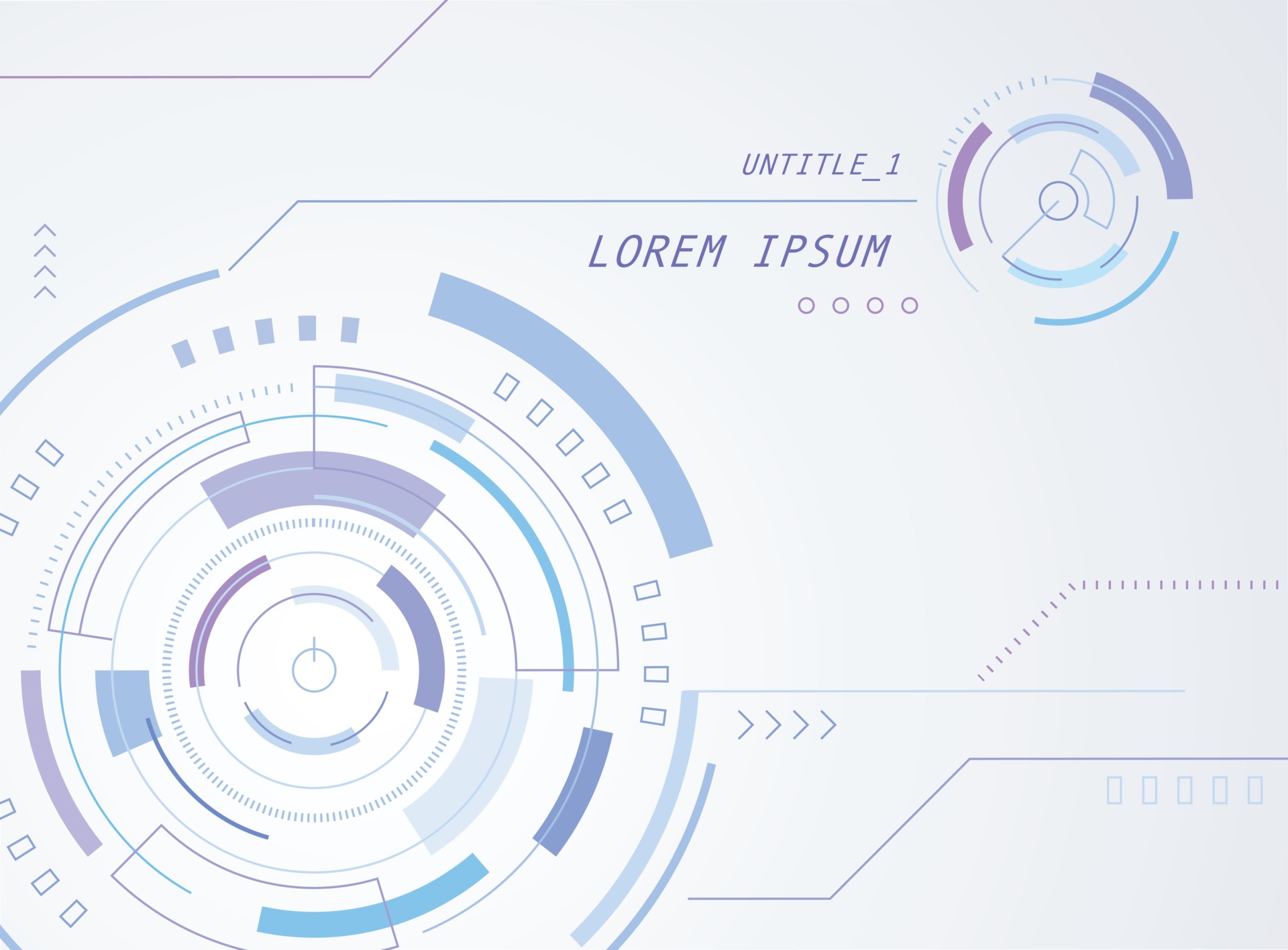 Circular digital GUI concept template. Simple pattern design template ...