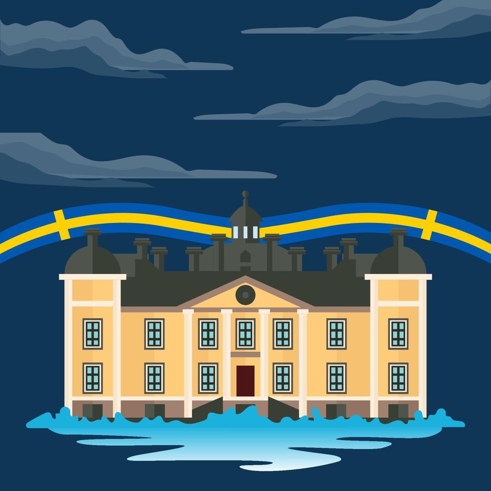 Sweden National Day. Celebrated annually on June 6 in Sweden. Happy national holiday of freedom. Swedish flag. vector