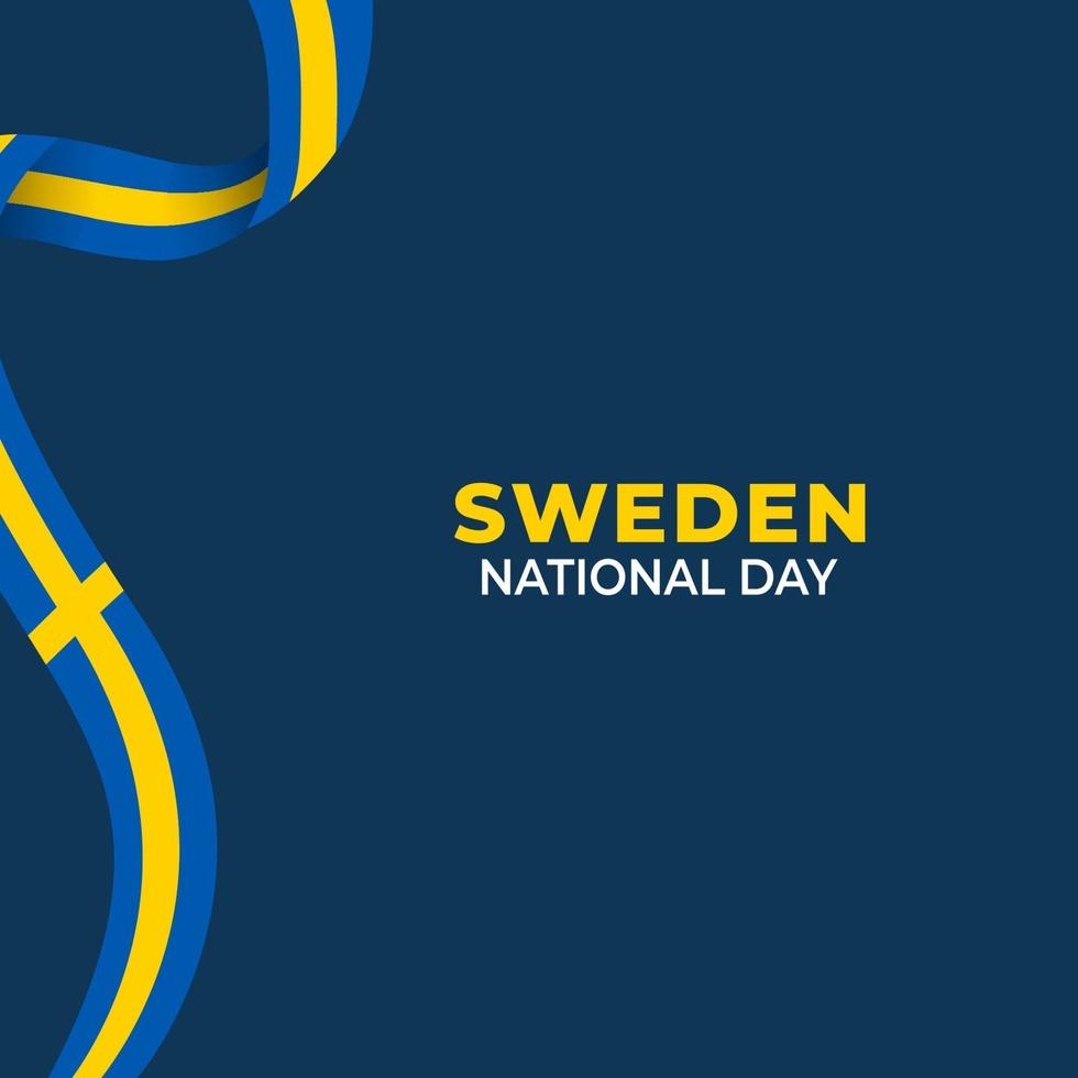 Sweden National Day. Celebrated annually on June 6 in Sweden. Happy national holiday of freedom. Swedish flag. vector