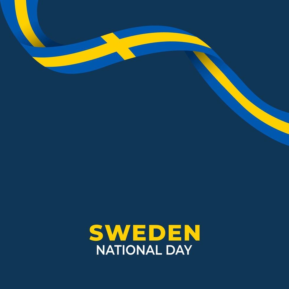 Sweden National Day. Celebrated annually on June 6 in Sweden. Happy national holiday of freedom. Swedish flag. vector