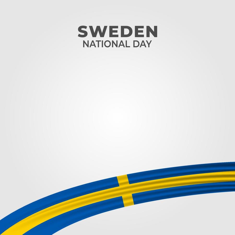 Sweden National Day. Celebrated annually on June 6 in Sweden. Happy national holiday of freedom. Sweden flag. Patriotic poster design. vector