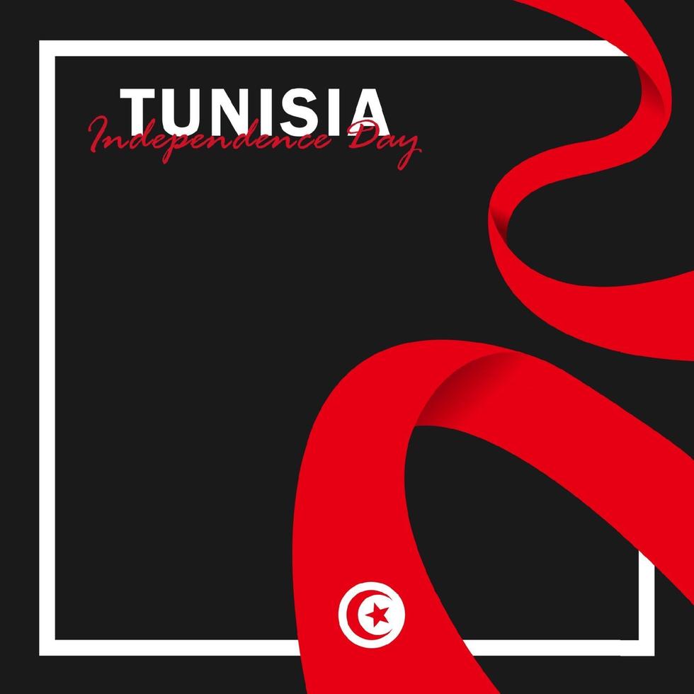 Vector of Independence Day with Tunisia Flags.