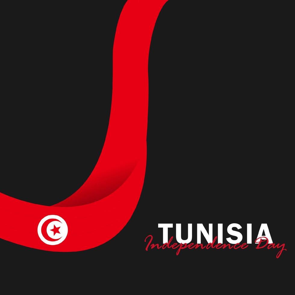 Vector of Independence Day with Tunisia Flags.