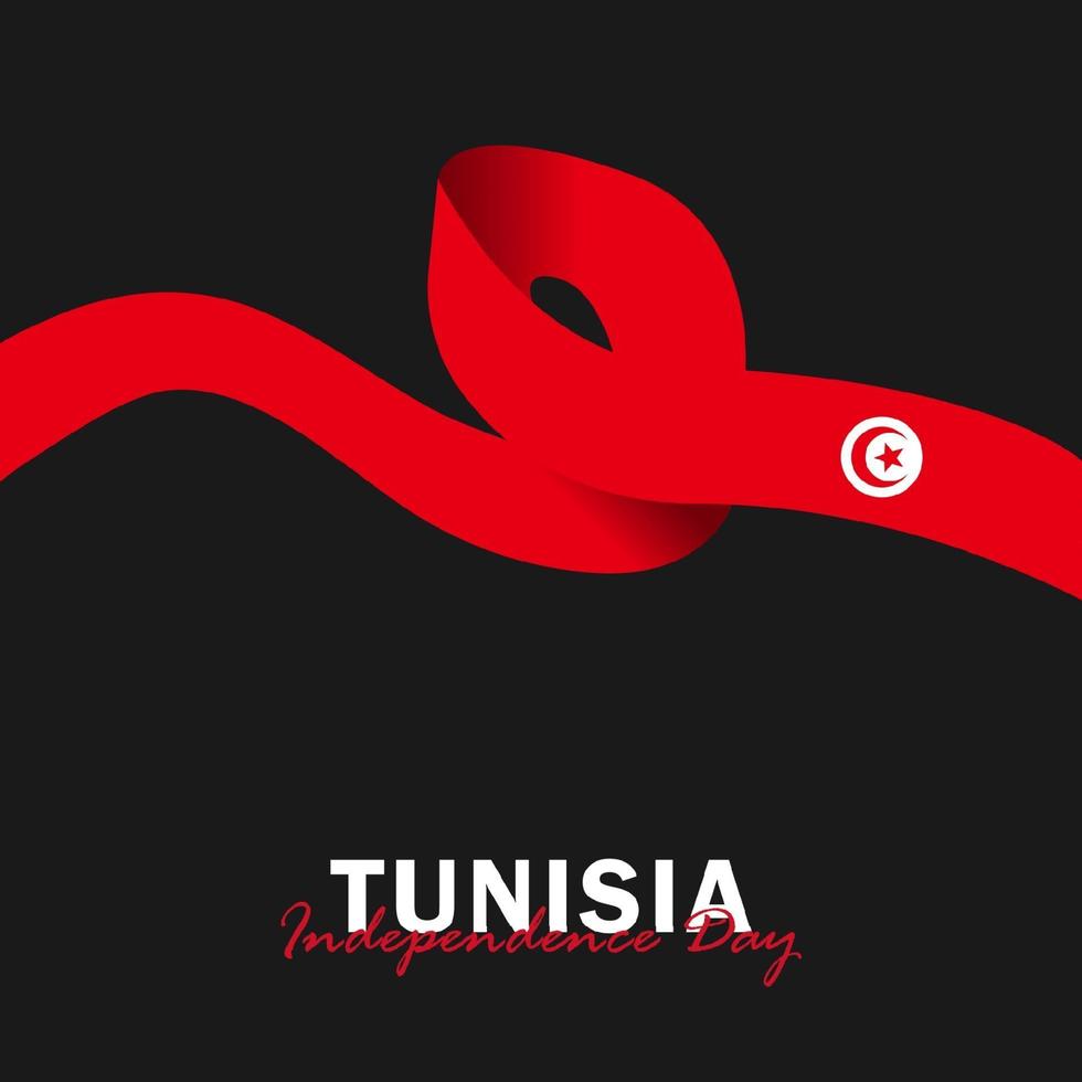 Vector of Independence Day with Tunisia Flags.