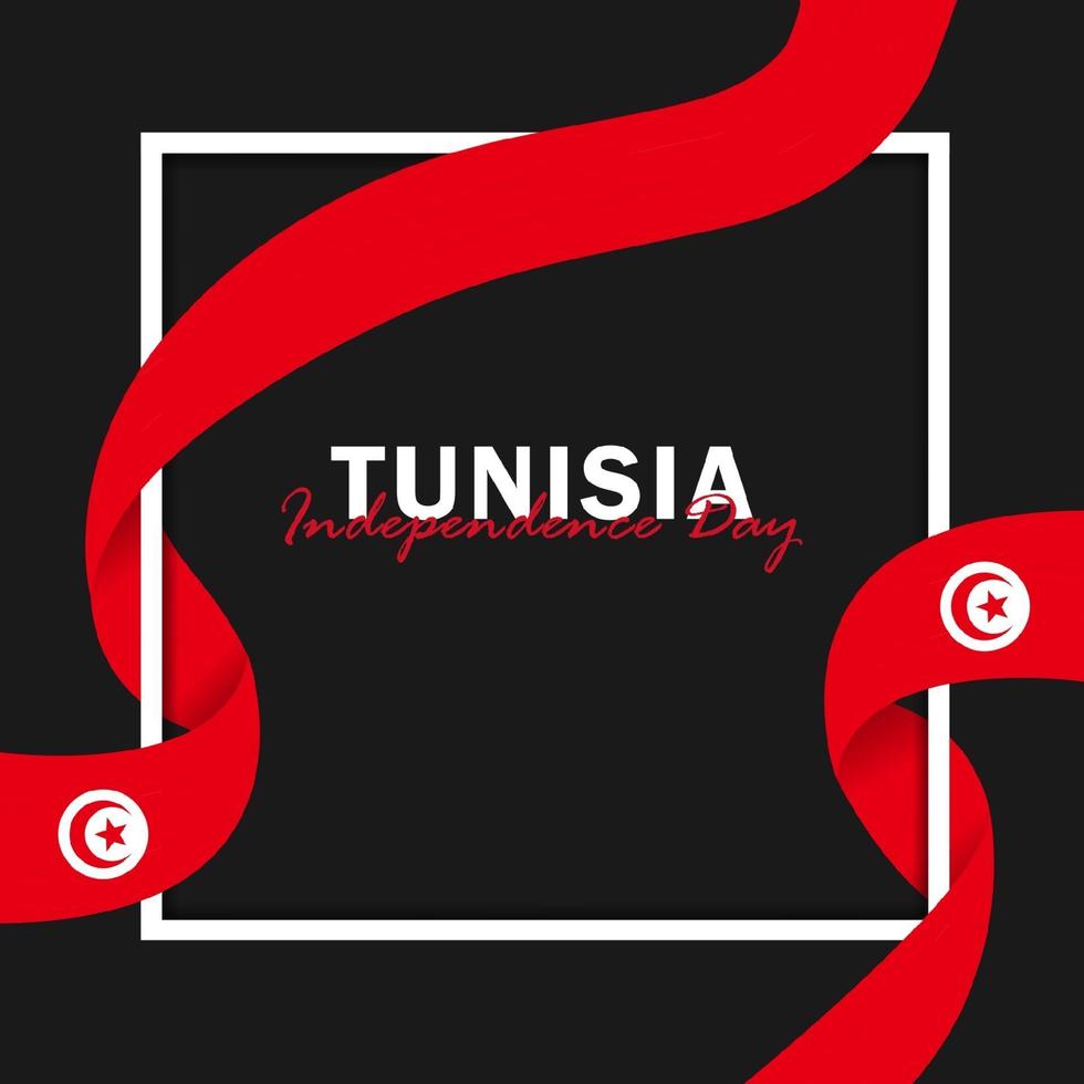 Vector of Independence Day with Tunisia Flags.