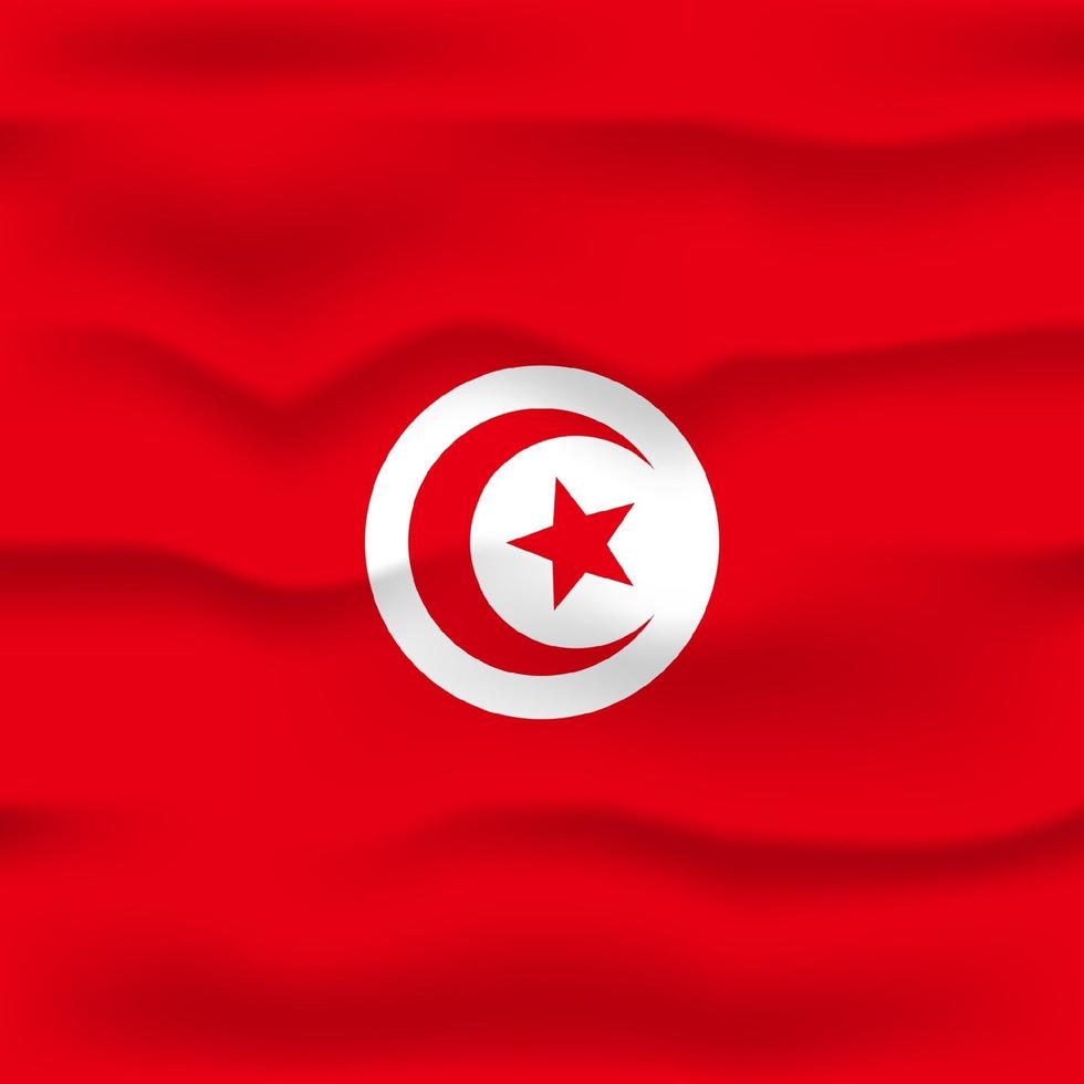 Vector of Independence Day with Tunisia Flags.