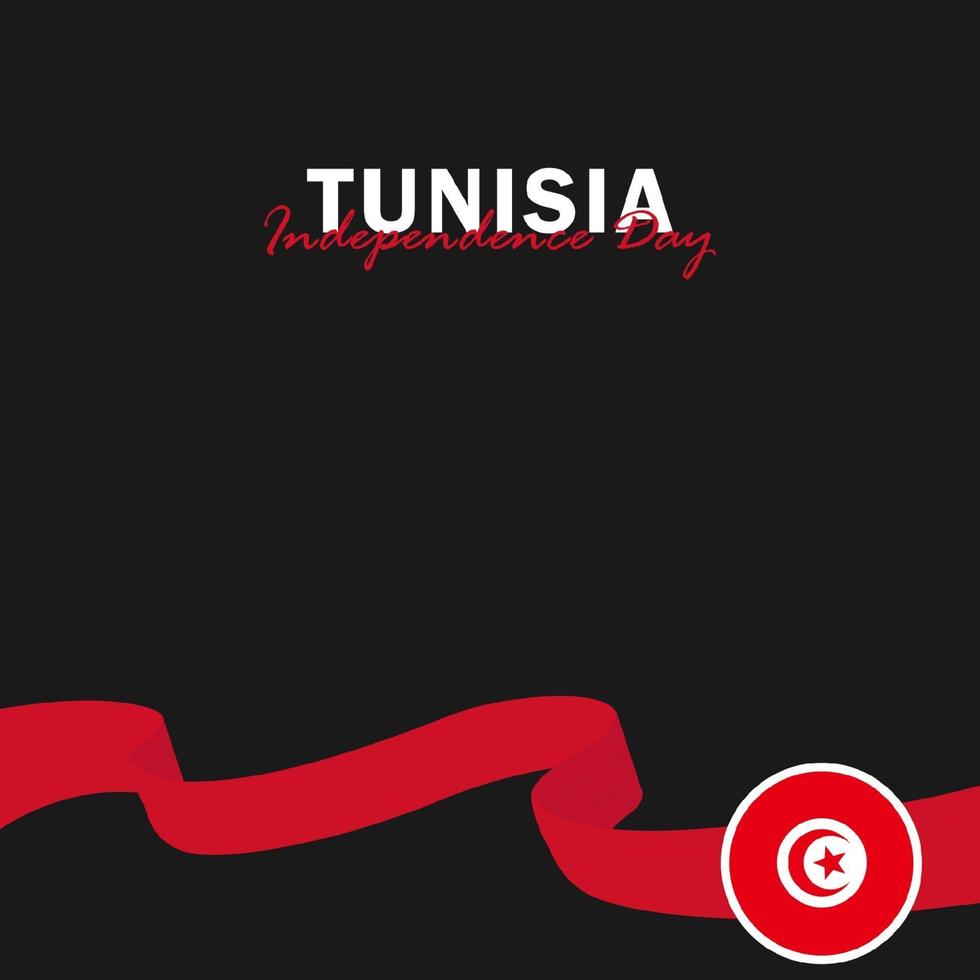 Vector of Independence Day with Tunisia Flags.