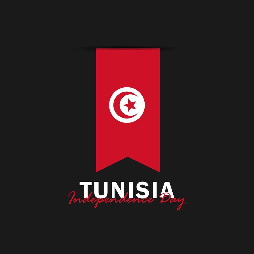 Vector of Independence Day with Tunisia Flags.