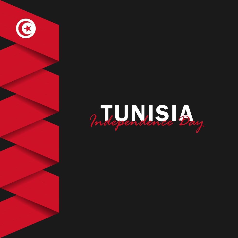 Vector of Independence Day with Tunisia Flags.