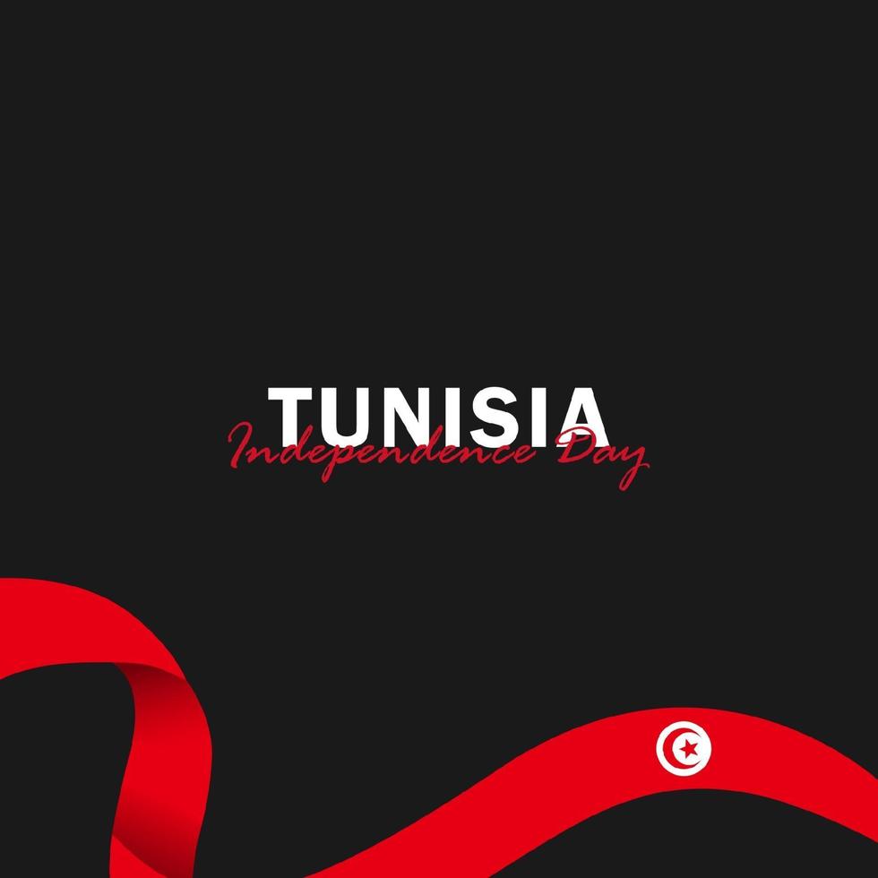 Vector of Independence Day with Tunisia Flags.