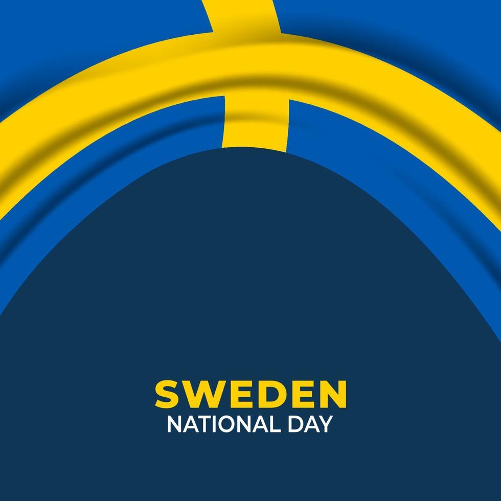 Sweden National Day. Celebrated annually on June 6 in Sweden. Happy national holiday of freedom. Swedish flag. vector