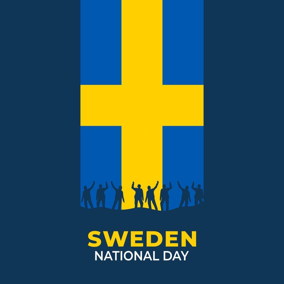 Vector illustration of sweden independence day.  Sweden National Day. vector illustration