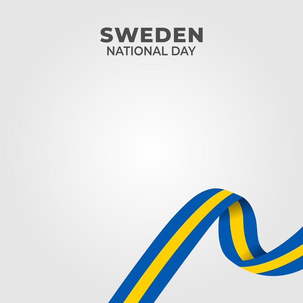 Flag of Sweden, June 6, National Day of Sweden, Kingdom of Sweden. vector illustration