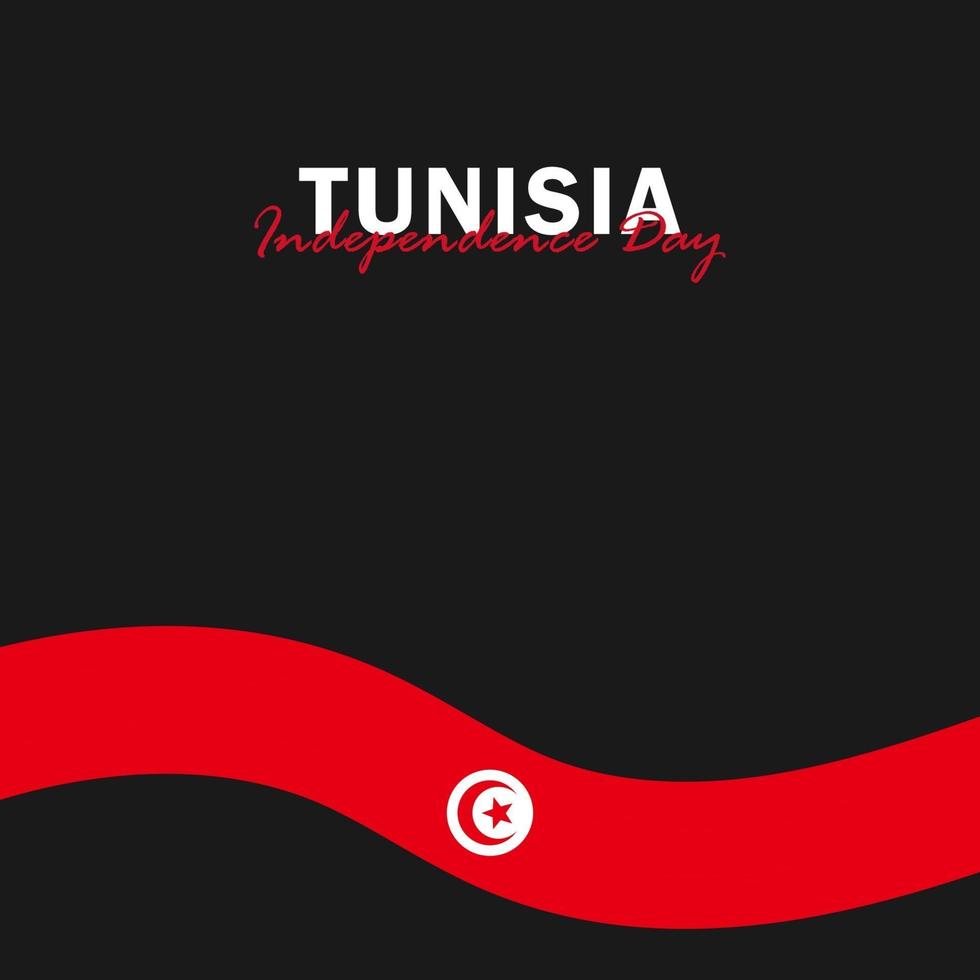 Vector of Independence Day with Tunisia Flags.