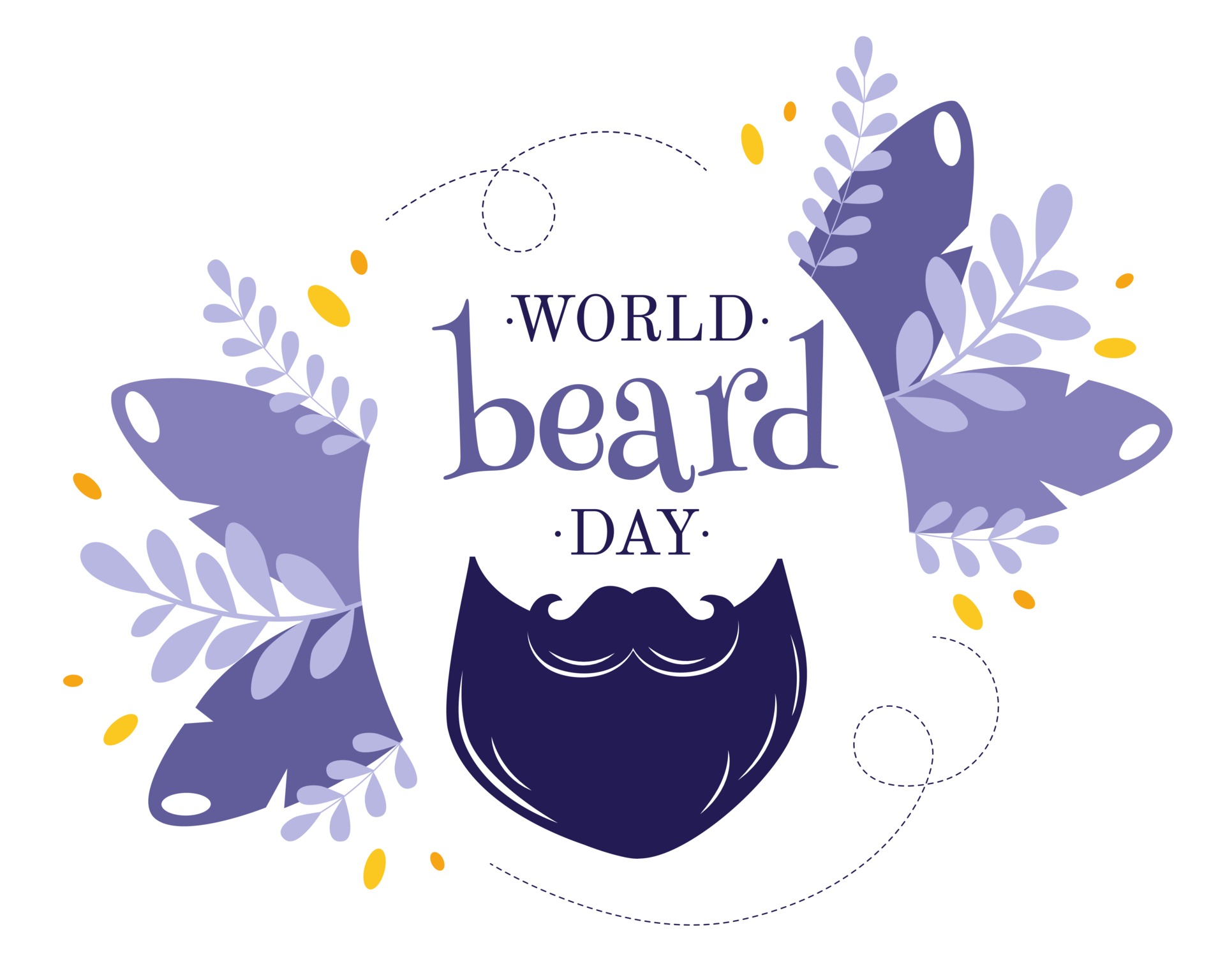 World beard day. Greeting card. Vector illustration 2274640 Vector Art at Vecteezy