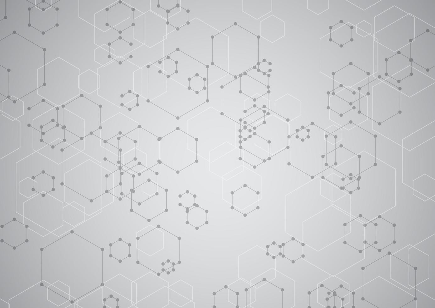 Fondo abstracto con un moderno diseño de tecnología hexagonal. vector