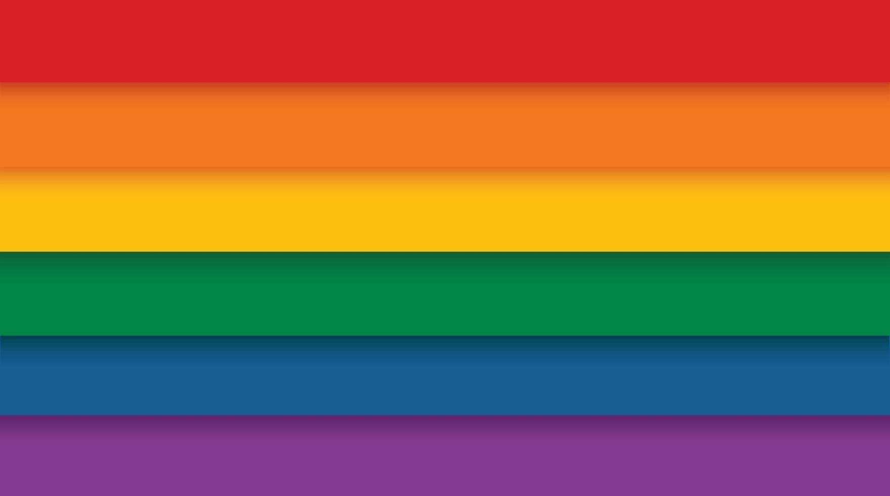 movimiento de la bandera del arco iris lgbt, icono plano. símbolo de minorías sexuales, gays y lesbianas. ilustración vectorial vector