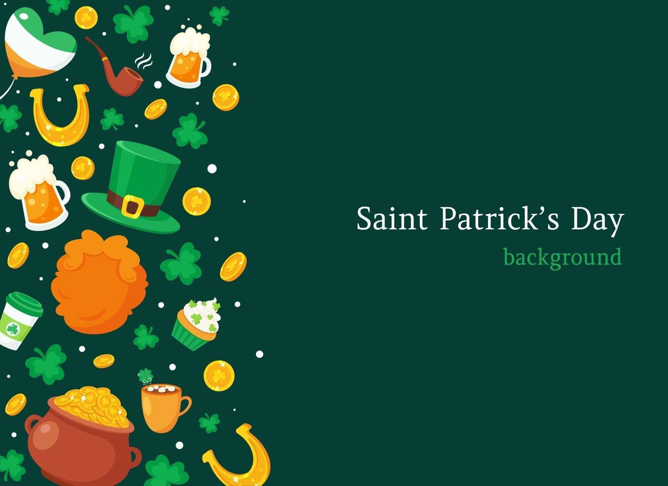 Fondo del día de San Patricio. ilustración vectorial vector