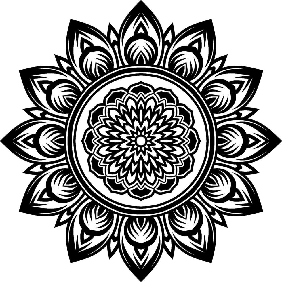 Circular pattern mandala art vector