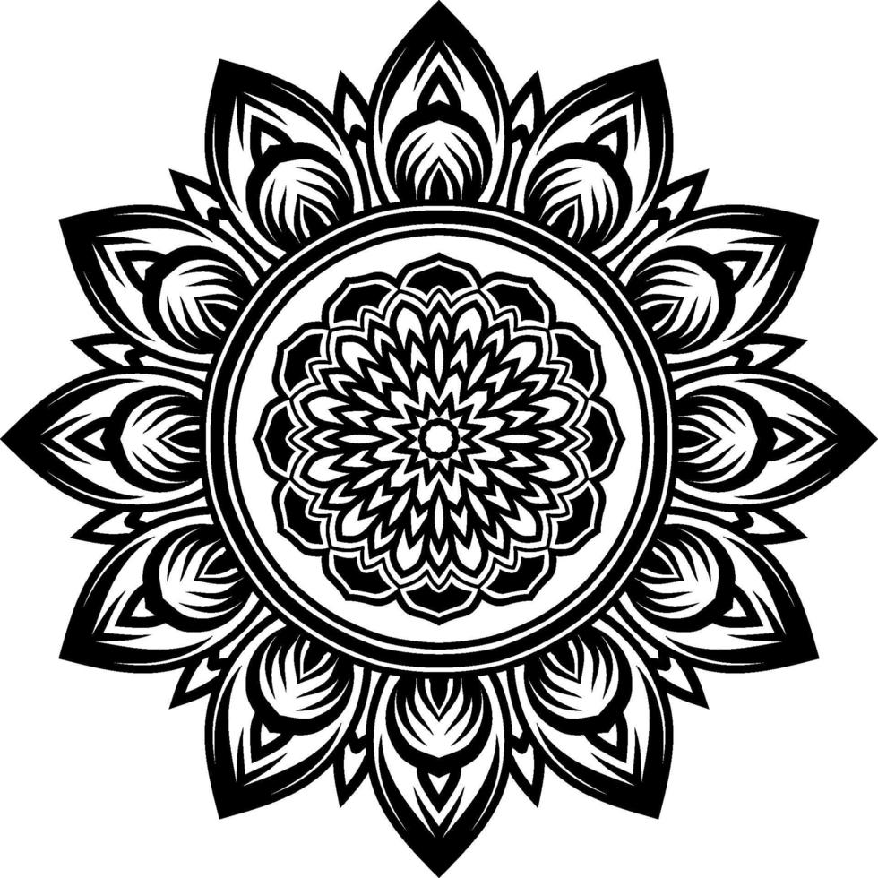 arte de mandala patrón circular vector