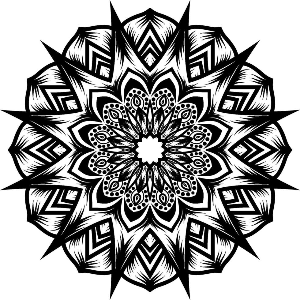 Circular pattern mandala art vector