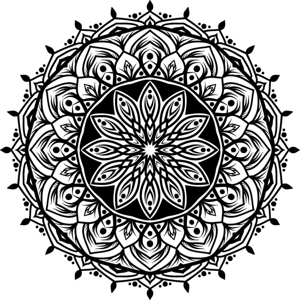 Circular pattern mandala art vector