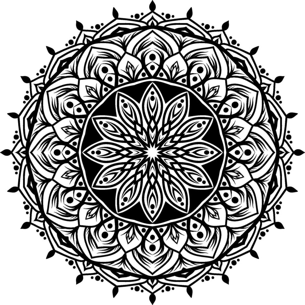 Circular pattern mandala art vector